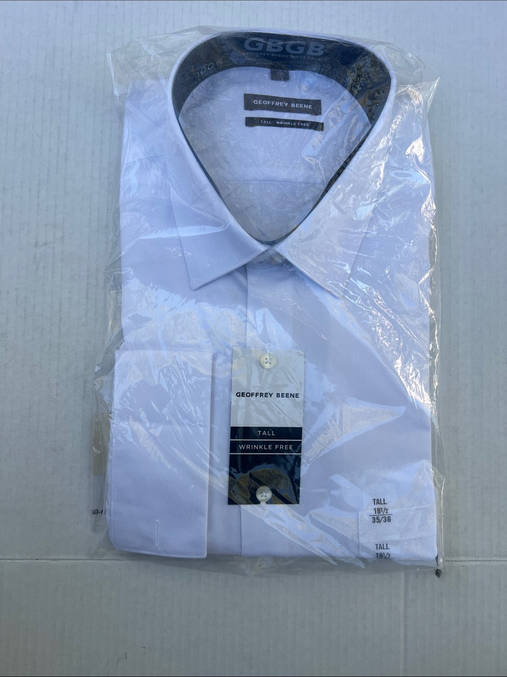 Geoffrey Beene White Men's Dress Shirt - Wrinkle-Free